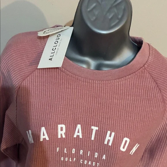 All Cloud Women's Pink corduroy Long Sleeve Top NWT Florida - Picture 2 of 11